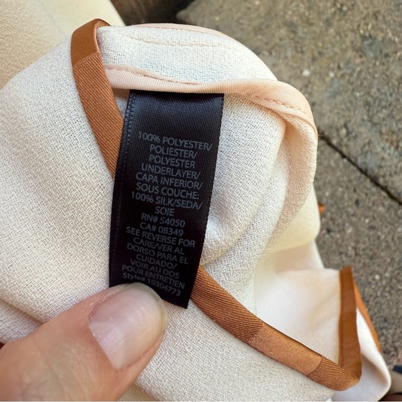 RACHEL Rachel Roy Cream Gold Ruffle Mini Sheath Dress Size 2 NWT Flawed - Picture 12 of 12